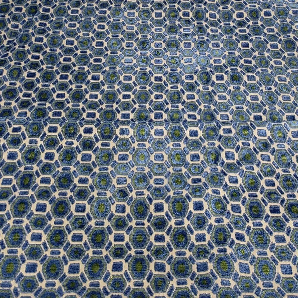 Blue Hexagon Tapestry  Zipped Pillow Cover  20